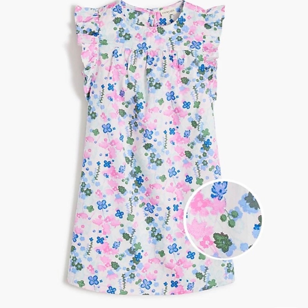 Crewcuts Factory J Crew Girls ruffle-sleeve floral dress 16